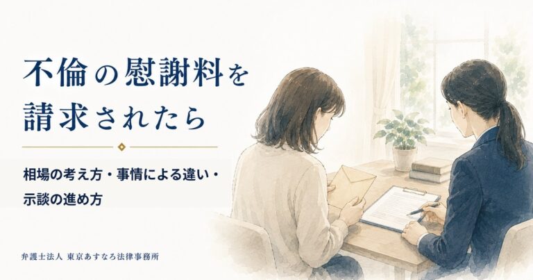 不倫の慰謝料を請求されたら｜相場の考え方・事情による違い・示談の進め方