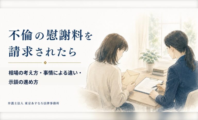 不倫の慰謝料を請求されたら｜相場の考え方・事情による違い・示談の進め方