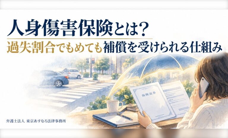 人身傷害保険とは？過失割合でもめても補償を受けられる仕組み